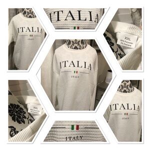 NWOT White Italia Women’s waffle material sweatshirt size XXL